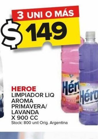 Carrefour Maxi Limpiador líquido heroe x 900cc oferta