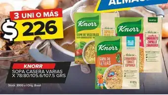 Carrefour Maxi Sopa casera knorr x 78/80/105.6/107.5g oferta
