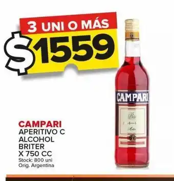 Carrefour Maxi Aperitivos campari x 750cc oferta