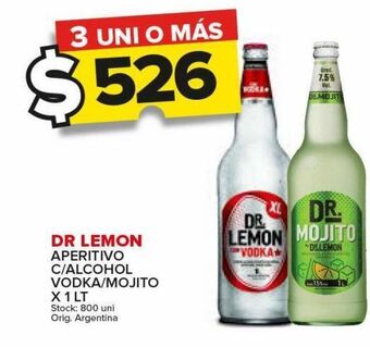 Carrefour Maxi Aperitivos dr. lemon x 1l oferta