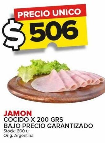 Carrefour Maxi Jamón cocido x 200g oferta