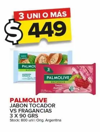Carrefour Maxi Jabón de tocador palmolive vs fragancias 3 x 90g oferta