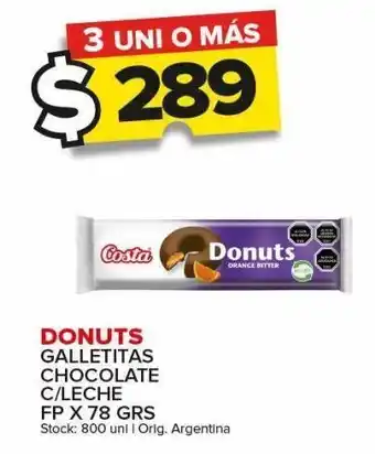Carrefour Maxi Galletas donuts chocolate c/leche x 78g oferta
