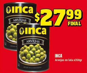 Supermayorista Vital Inca Arvejas en lata x350gr oferta