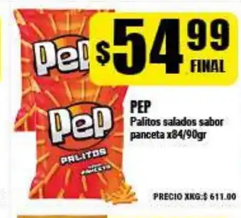 Supermayorista Vital Pep Palitos salados sabor panceta x84/90gr oferta
