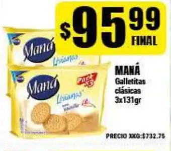 Supermayorista Vital Maná Galletitas clásicas 3x131gr oferta