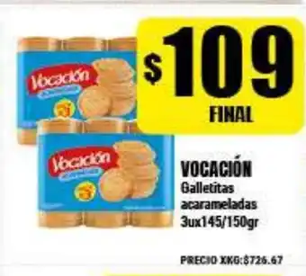 Supermayorista Vital Vocación Galletitas acarameladas 3ux145/150gr oferta
