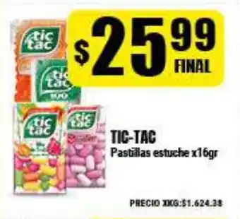 Supermayorista Vital Tic-tac Pastillas estuche x16gr oferta