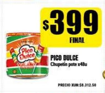 Supermayorista Vital Pico Dulce Chupetín pote x48u oferta