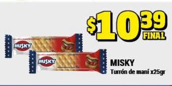 Supermayorista Vital Misky Turrón de maní x25gr oferta