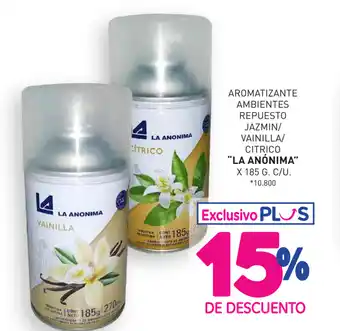 La Anonima La Anónima Aromatizante Ambientes Repuesto Jazmin/Vainilla/Citrico x 185g oferta