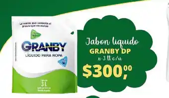Supermercados A Granel Granby DP Jabon liquido x 3lt c/u oferta