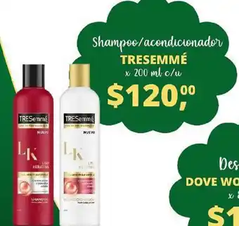 Supermercados A Granel Tresemmé Shampoo/acondicionador x 200ml oferta