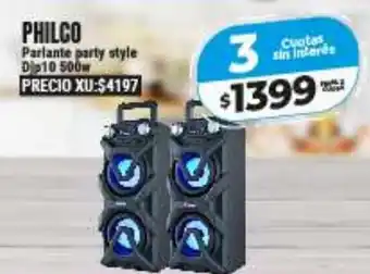 Supermayorista Vital Philco Parlante party style Dip 10 500w oferta
