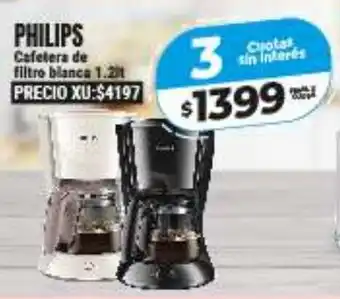 Supermayorista Vital Philips Cafetera de filtro blanca 1.2lt oferta