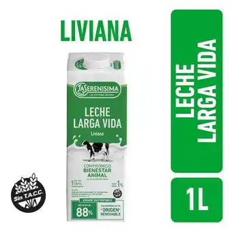 Coto Leche larga vida parcialmente descremada liviana 1% la serenisima 1l oferta