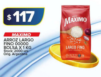 Carrefour Maxi Maximo Arroz Largo Fino 00000 BOlsa x 1 kg oferta