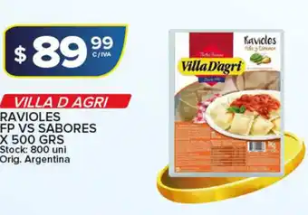 Carrefour Maxi Villa D Agri Ravioles Fp Vs Sabores x 500 grs oferta