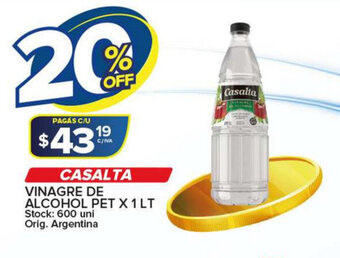 Carrefour Maxi Casalta Vinagre De Alcohol Pet x 1 lt oferta