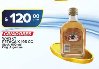 Carrefour Maxi Criadores Whisky Petaca x 195 cc oferta