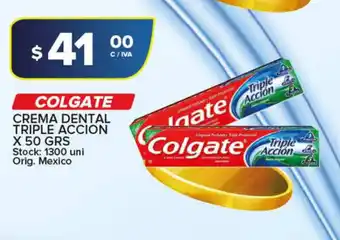 Carrefour Maxi Colgate Crema Dental Triple Accion x 50 grs oferta