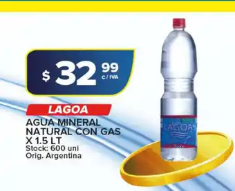 Carrefour Maxi Lagoa Aguya Mineral Natural Con Gas x 1.5 lt oferta