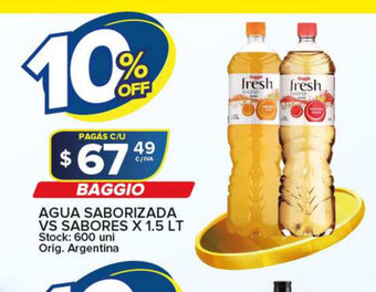 Carrefour Maxi Baggio Agua Saborizada Vs Sabores x 1.5lt oferta