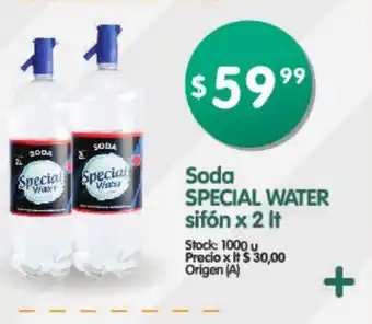 Supermercados Buenos Días Special Water Soda sifón x 2 lt oferta