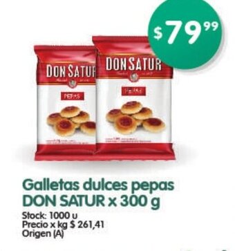 Supermercados Buenos Días Don Satur Galletas dulces pepas x 300g oferta