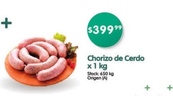 Supermercados Buenos Días Chorizo de Cerdo x 1kg oferta