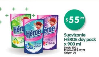 Supermercados Buenos Días Héroe Suavizante doy pack x 900ml oferta