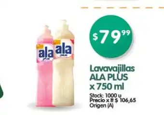 Supermercados Buenos Días Ala Plus Lavavajillas x 750ml oferta