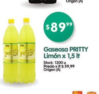 Supermercados Buenos Días Gaseosa Pritty Limón x 1,5lt oferta