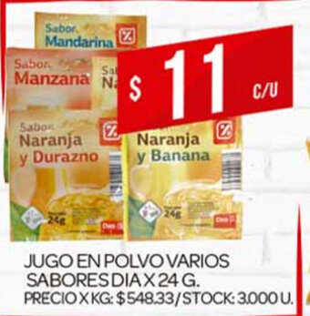 Supermercados DIA Jugo En Polvo Varios Sabores Dia x 24g oferta