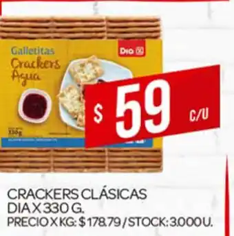 Supermercados DIA Crackers Clásicas Dia x 330g oferta