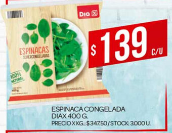 Supermercados DIA Espinaca Congelada Dia x 400g oferta