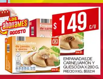 Supermercados DIA Empanadas De Carne / Jamón Y Queso Dia x 280g oferta