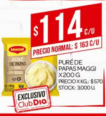 Supermercados DIA Maggi Puré Papas x200g oferta