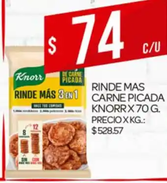 Supermercados DIA Knorr Rinde Mas Carne Picada x 70g oferta
