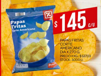 Supermercados DIA Papas Fritas Corte Americano Dia x 270g oferta
