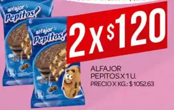 Supermercados DIA Alfajor Pepitos x 1 u oferta