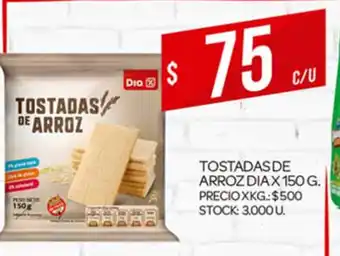 Supermercados DIA Tostadas De Arroz Dia x 150g oferta
