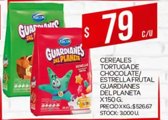 Supermercados DIA Cereales Tortugade Chocolate/ Estrella Frutal Guardianes Del Planeta x 150g oferta