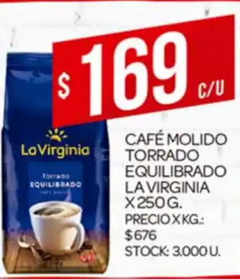 Supermercados DIA Cafè Molido Torrado Equilibrado La Virgina x 250g oferta