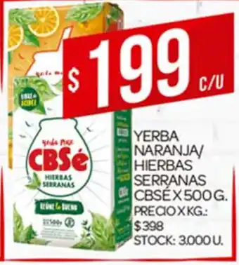 Supermercados DIA CBSé Yerba Naranja/Hierbas Serranas x 500g oferta