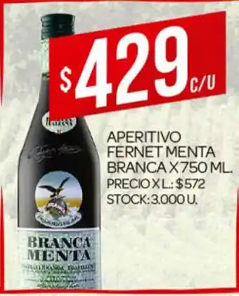 Supermercados DIA Menta Branca Aperitivo Fernet x 750ml oferta