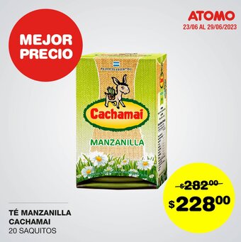 Atomo Conviene TÉ MANZANILLA CACHAMAI 20 SAQUITOS oferta