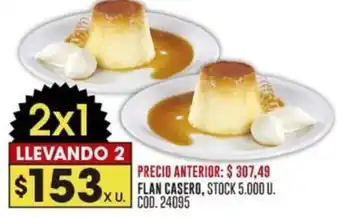 Coto FLAN CASERO, STOCK 5.000 U. oferta