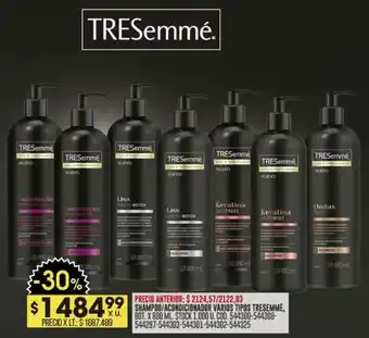 Coto SHAMPOO/ACONDICIONADOR VARIOS TIPOS TRESEMMÉ, BOT. X 880 ML. STOCK 1.000 U. oferta