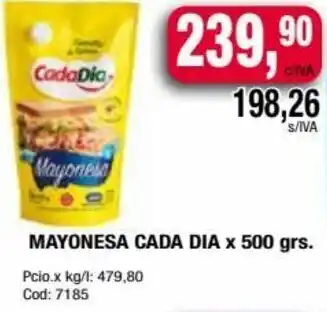 Maxiconsumo MAYONESA CADA DIA x 500 grs. oferta